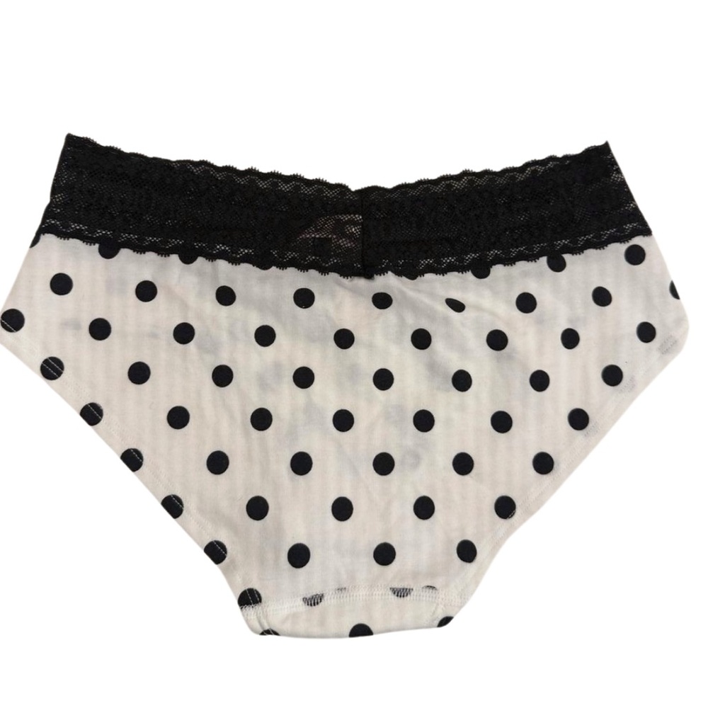 Victoria’s Secret Striped Low Rise Hiphugger Panty Pink Lace Waist S NWT - Picture 2 of 4